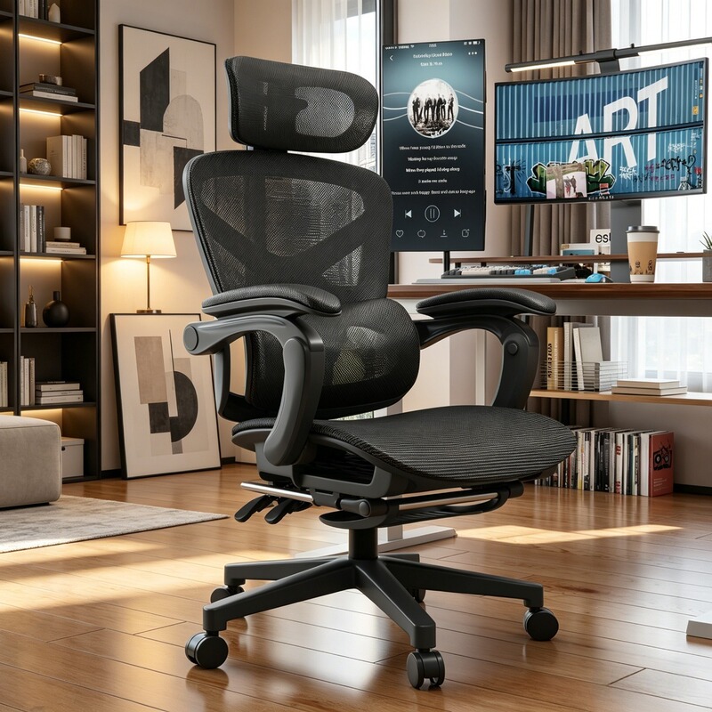 Ergonomic computer chair with adjustable lumbar support and reclining function, suitable for girls' bedrooms and home workstations, with a backrest for napping Ergonomic computer chair with adjustable lumbar support and reclining function, suitable for girls' bedrooms and home workstations, with a backrest for napping