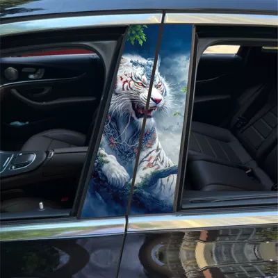 Nezha 2 clown decorative sticker car – Body sticker - tiger-3-1-pair-of-driver-and-co-pilot