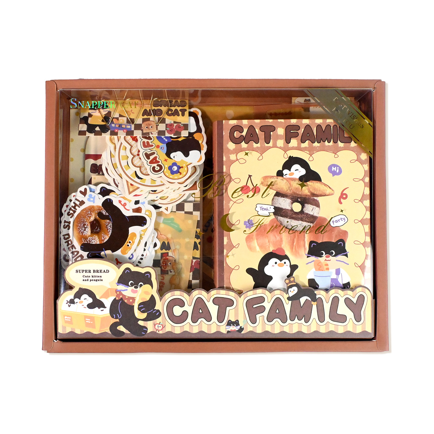 Caja de regalo para diario, cálida y creativa, estilo retro literario y artístico, set de papelería femenino, regalo para estudiantes, venta exclusiva transfronteriza