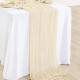 Cross border hot sale pleated transparent tablecloth cheese table runner wedding thanksgiving christmas bride baby shower decoration
