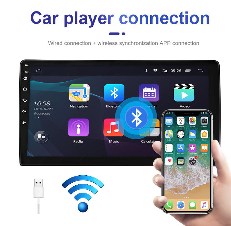 Large-Screen Carplay Car Mp5 Player Android Navigation All-In-One Car Central Control Radio USB Card Slot