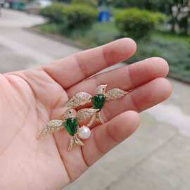 1pcs 个性梦幻星星太阳花铜镶锆花瓣胸针 动植物胸花胸饰品婚礼