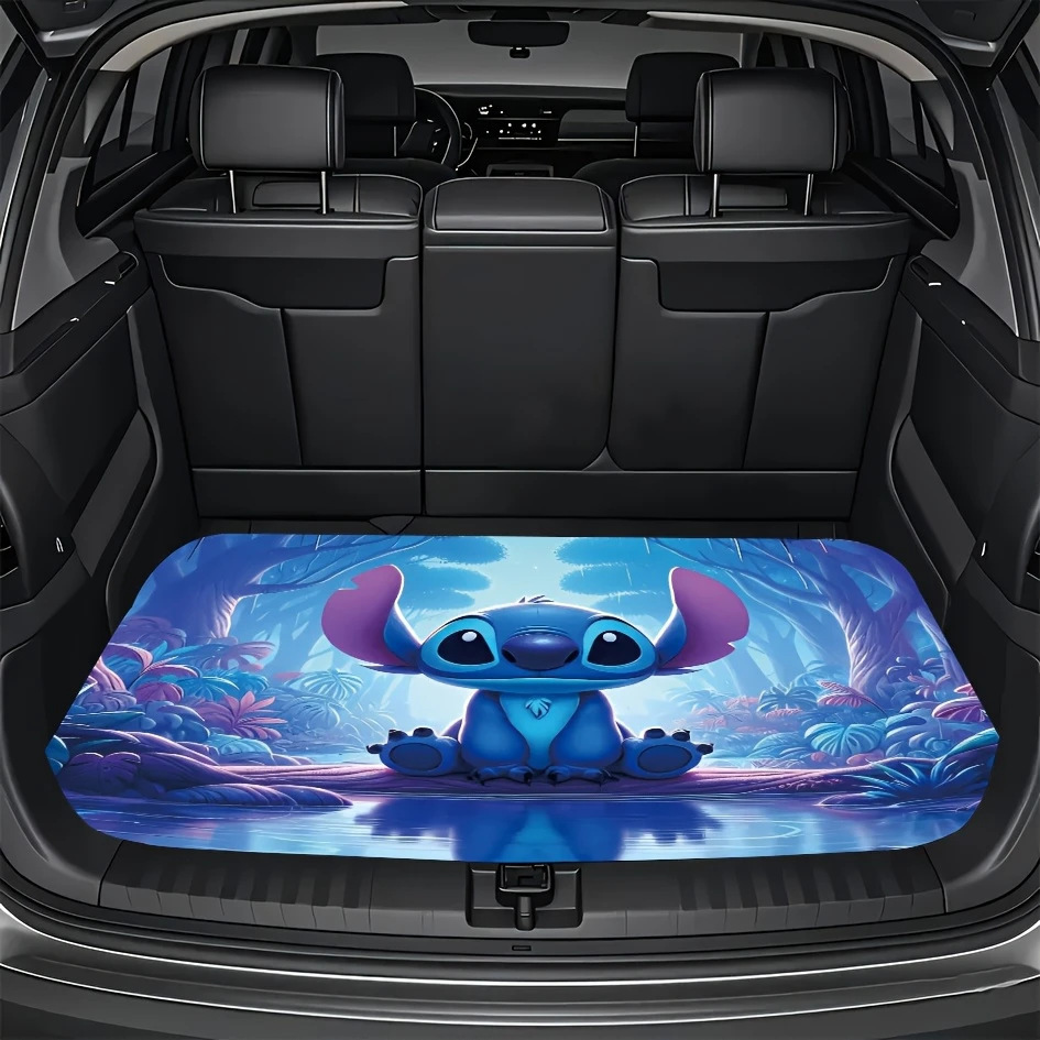Cross-Border Temu Cartoon Cute Car Mat Trunk Wear-Resistant Easy Care Stain-Resistant Water-Absorbent Dust-Proof Mat Ready for Delivery