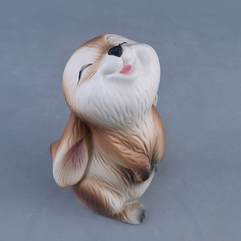 Lindos ins Pascua Cerámica Conejito Decoración de jardín Decoración de jardín Dibujos animados lindo conejito pequeño regalo de mano