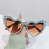 Sunglasses from pearl heart-shaped, sun protection cream, suitable for import, European style, UF-protection