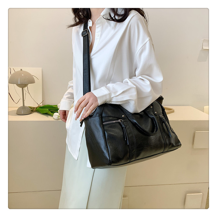 European and American cross-border fashion women's bag 2024 Spring new women's handbag, single-shoulder crossbody bag, simple tote bag undefined