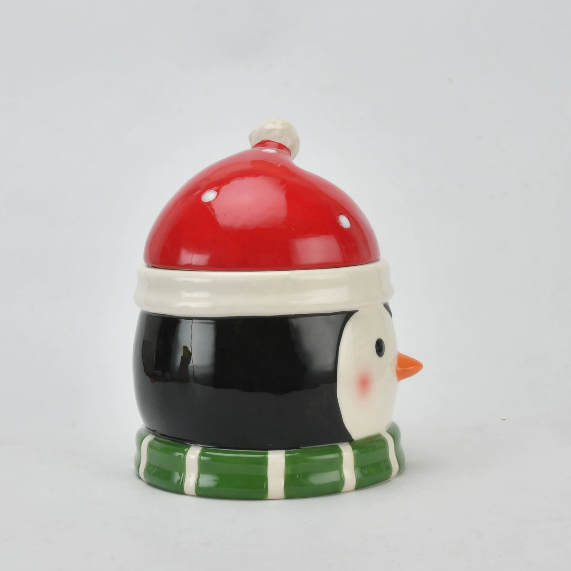 Карамельная керамическая Christmas penguin snowman хранилище банка сделать старомодный горячий шоколад горячая банка