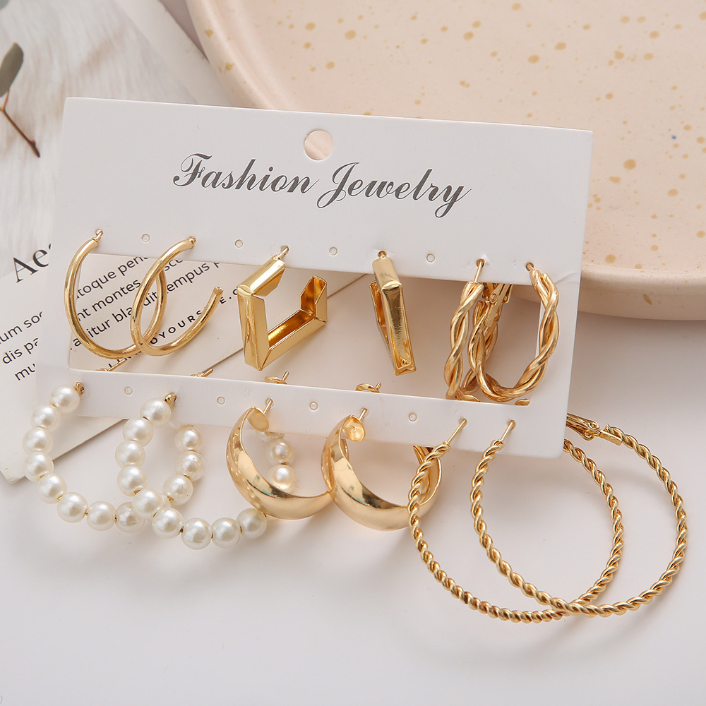 1 Set Simple Style Solid Color Alloy Plating Gold Plated Women's Drop Earrings display picture 2