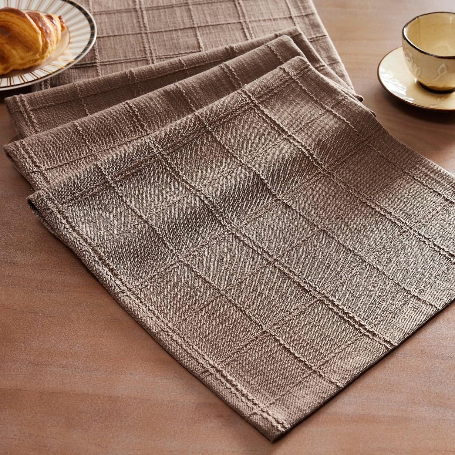 Bandera de mesa Jacquard de estilo algodón y lino estricto espesar tela de mesa de reunión rectangular cubierta alta sensación de venta en caliente transfronteriza bandera de mesa image 10