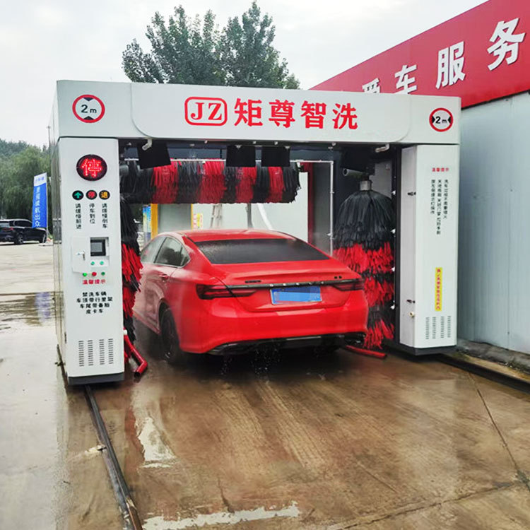 Lavadora de automóviles inteligente completamente automática, máquina todo en uno de limpieza de cinco cepillos recíproca, lavadora de automóviles de código de escaneo de autoservicio desatendida