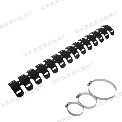 Motorcycle modification, off-road vehicle exhaust protection cover, heat sink, modified 2-stroke exhaust pipe, modified anti-scald cover (Motorcycle exhaust pipe) - pqpj-32016-long-exhaust-pipe-black