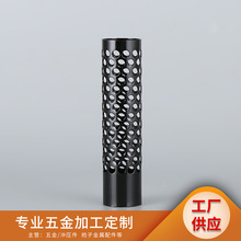 专业生产20*85mm氧化黑色铝管铝筒  铝材 美发梳卷梳金属配件加工