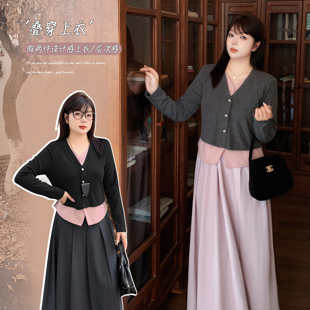  秋  XL-5XL 大きいサイズ トップス スカート