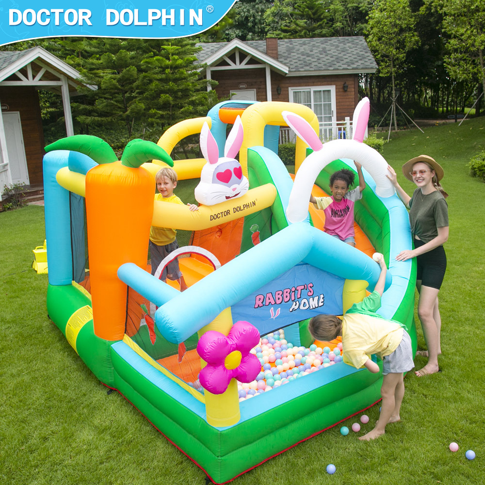 Doctor Dolphin | Castillo inflable niños pequeños saltando cama casa inflable Castillo diapositiva inflable Castillo ola piscina