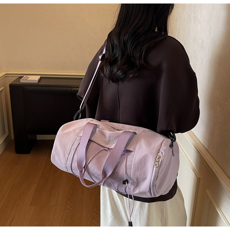 New Trendy Handheld Short-Distance Travel Bag Women's Fashion Lightweight Shoulder Crossbody Gym Bag with Independent Shoe Compartment Business Trip Luggage Bag