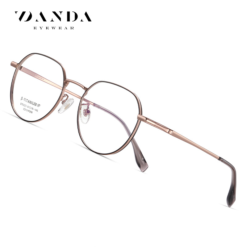 Nuevo titanio puro oval gafas marco st6223 moda hombres y mujeres pueden coincidir con miopía gafas ópticas llano belleza artefacto gafas
