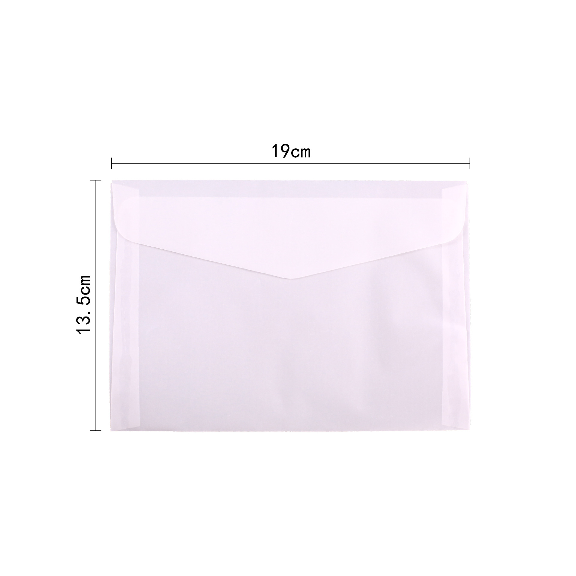 Sobres de papel de ácido sulfúrico transparente al por mayor bolsa de embalaje de invitación de boda tarjeta de bronceado manicura de sentido avanzado bolsa de sobres en blanco