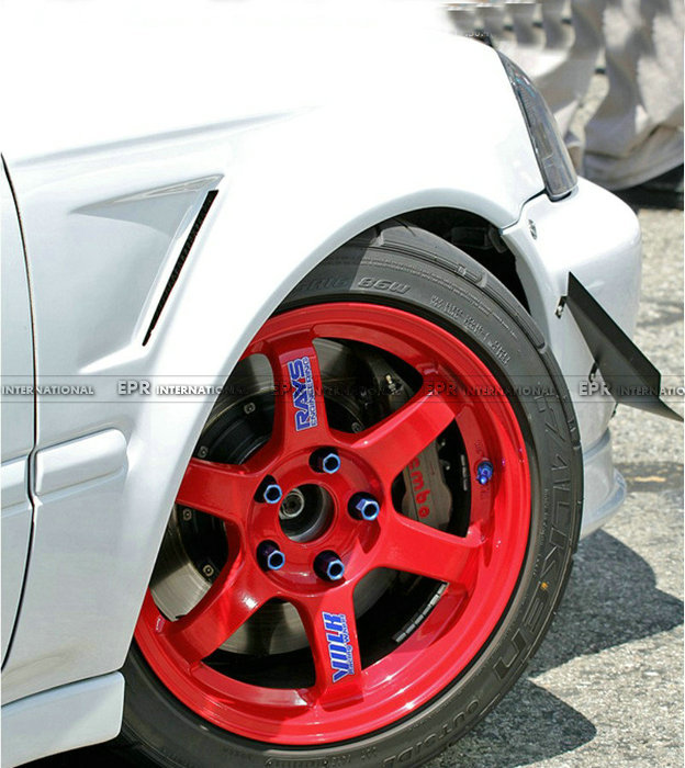 Applicable to Honda Civic EK models; JS-style carbon fiber wide-body front fender modification