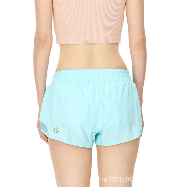 Lulu Style Summer Two-In-One Anti-Exposure Sports Shorts for Women, Thin Breathable Yoga Pants for Fitness, Running, and Training