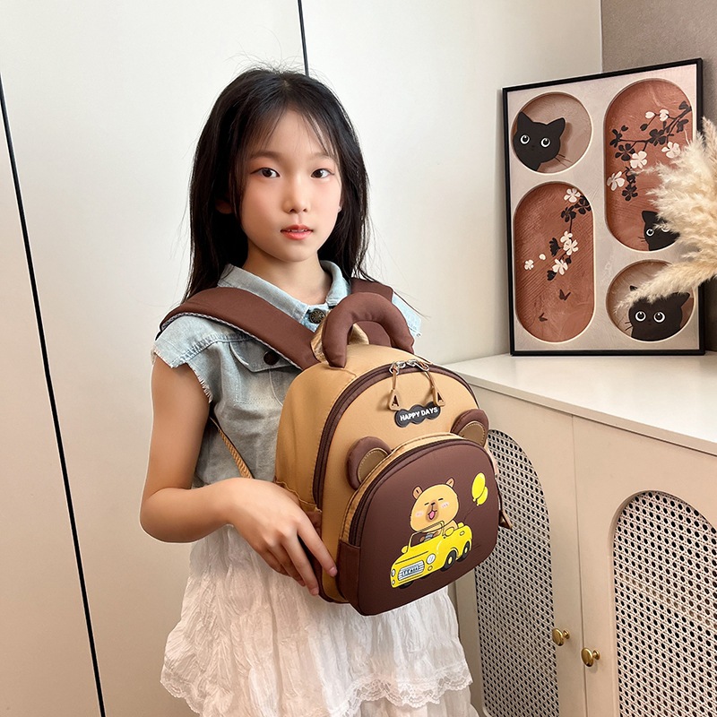 Nueva red popularidad Kapibara mochila infantil de gran capacidad mochila escolar de dibujos animados lindos mochila para niños y niñas