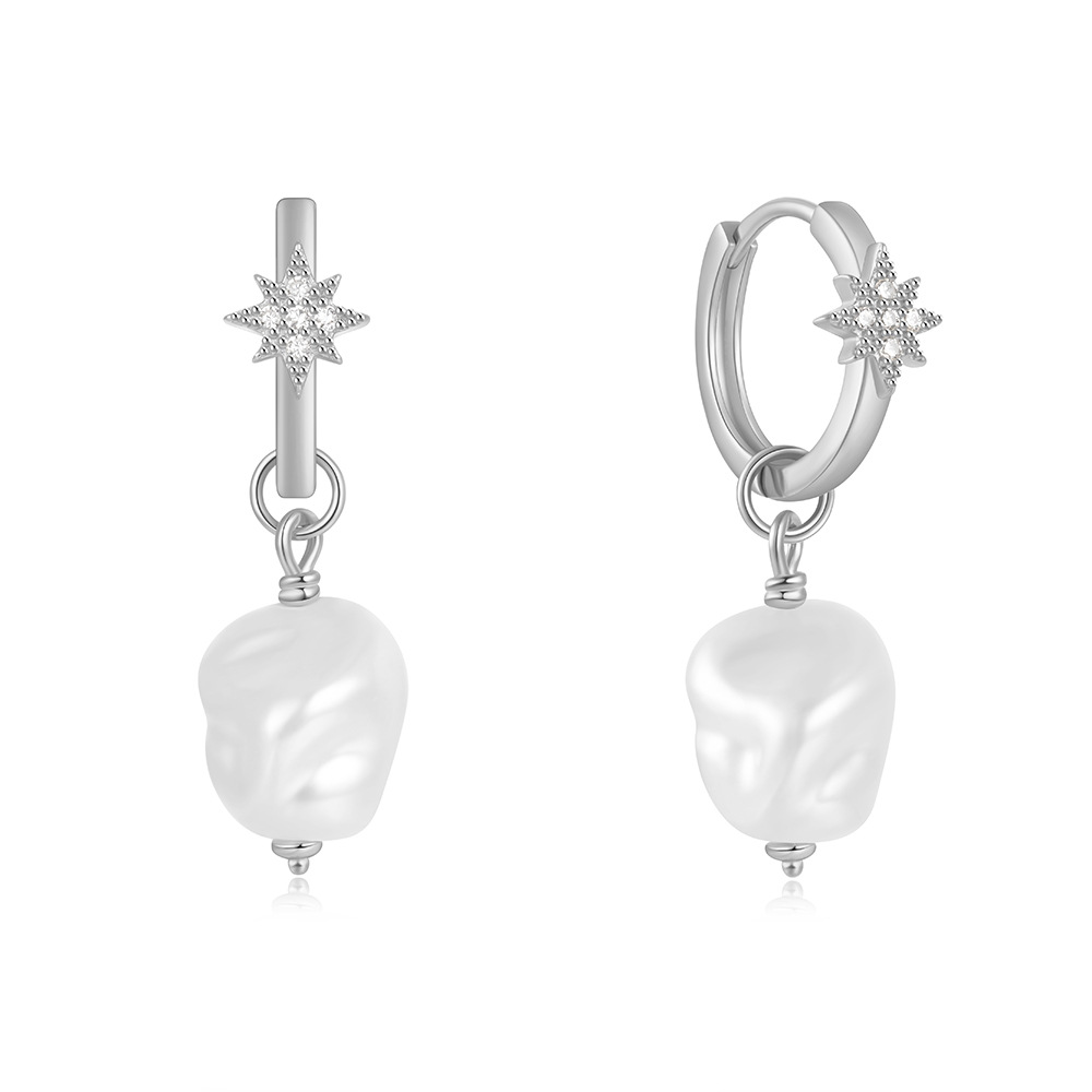 1 Pair Elegant Snowflake Plating Sterling Silver Drop Earrings display picture 63