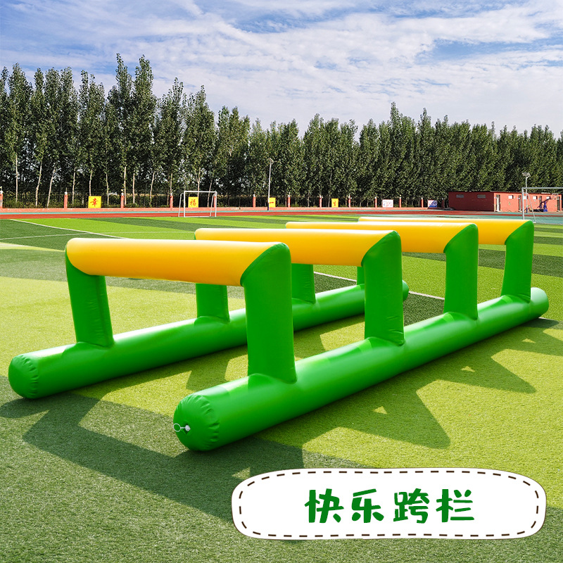 Set inflable de obstáculos deportivos para actividades familiares al aire libre