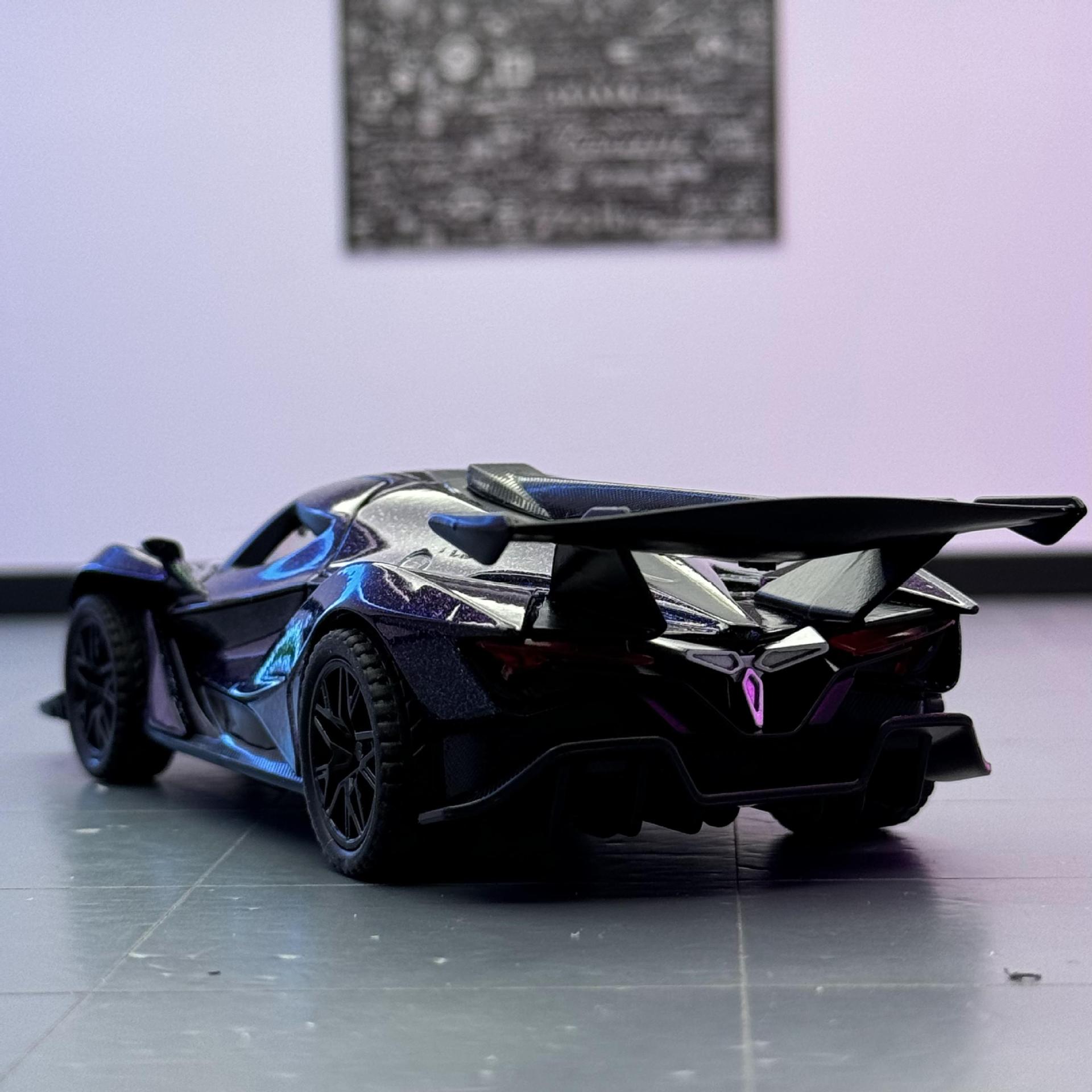 Modelo de coche Lijiaxin 1:32 Apollo IE coche deportivo de aleación modelo de luz y sonido decoración de coche de juguete para niños