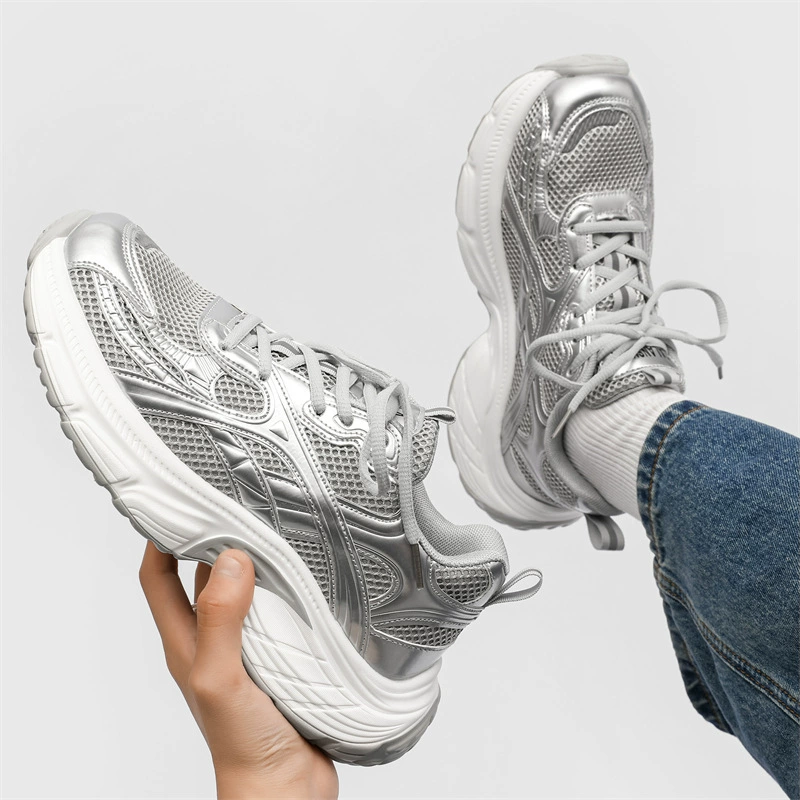 Пары — модная нишевая сетчатая дышащая обувь Dad Shoes, прямые поставки с фабрики для женщин и не только летом, новые толстоподошвенные спортивные кроссовки