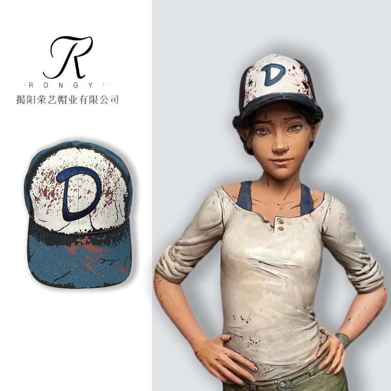 Venta caliente transfronteriza TheWalkingDead Game Anime Hombres y mujeres bordados D gorra de béisbol gorra de visera