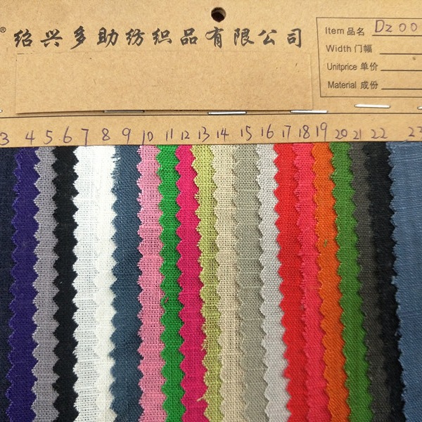 春装现货休闲梭织亚麻面料 12支人棉亚麻 竹节风格手感柔软