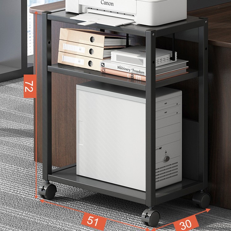 Estante de impresora de oficina, soporte móvil de piso, gabinete de almacenamiento, estante de host de computadora, soporte de chasis
