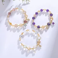 Браслет Badu Crystal, женский корейский стиль, цветные волосы, кристалл, белый кристалл, браслет на удачу, элегантный браслет с аметистом, оптовая продажа