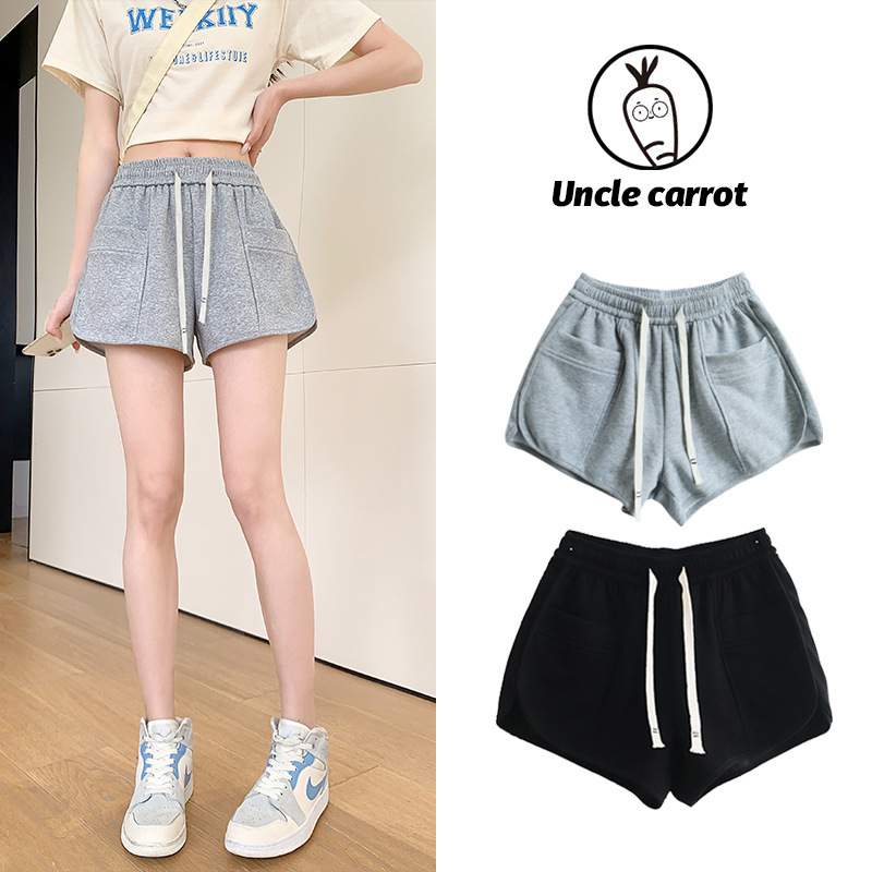 Hot Girl Style Shorts for Women, Spring/Summer 2026 New High-Waisted Sports Shorts, Loose Fit, Versatile, Elastic Drawstring, Three-Quarter Length Women's Shorts Hot Girl Style Shorts for Women, Spring/Summer 2026 New High-Waisted Sports Shorts, Loose Fit, Versatile, Elastic Drawstring, Three-Quarter Length Women's Shorts