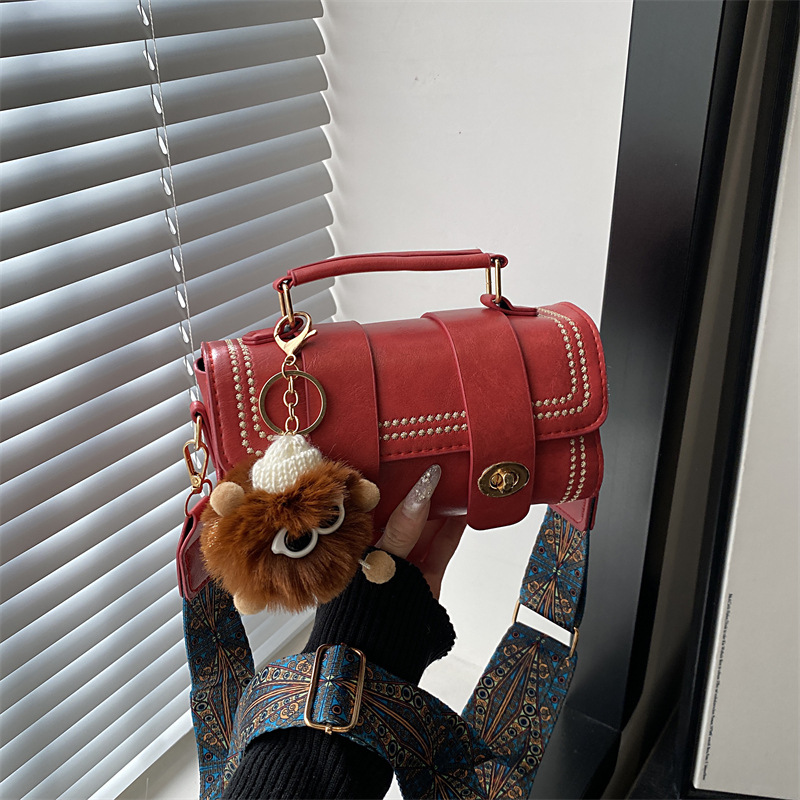 Women's Retro Boston Shoulder Bag, Stylish Cylindrical Handbag_voghion.com