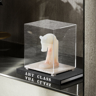 Modern Marble Acrylic Transparent Cover Dust-Proof Storage Box Exhibition Hall Decoration Display Display Box