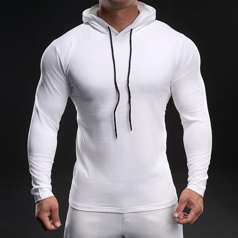 58015 Domineering Muscle Style 2025 Новая быстросохнущая футболка из ледяного шелка с длинными рукавами Мужская повседневная спортивная эластичная футболка для фитнеса на открытом воздухе