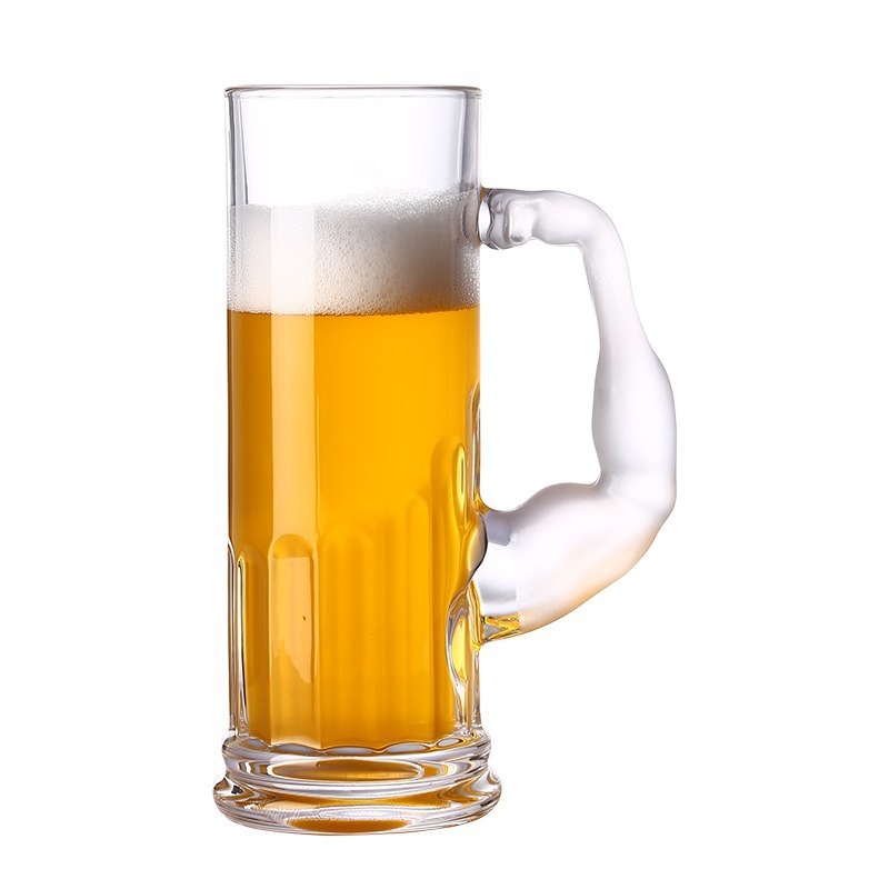 Taza de cerveza Hercules, taza muscular, taza de cerveza, taza de vidrio de gran capacidad, taza de vino creativa personalizada, bar de restaurante