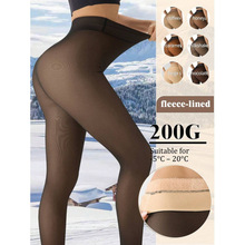 X 94735 Black sheer fleece tights ��͸������������羳��