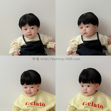 韓版寶寶拍照發飾寫真兒童假發百天攝影頭飾嬰童小寶寶可愛假發套