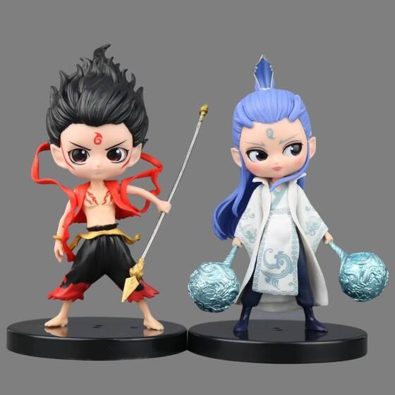 Q version of the anime Nezha Three Prince's Devil Boy Comes to the World Ao Bing Hand Ornaments Toy Doll