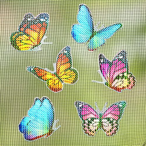 CT094-102 Colorful Cartoon Magnetic Stickers for Door Curtains, Mosquito Nets, Screen Window Repair Subsidies, Laser Anti-collision Decorative Stickers