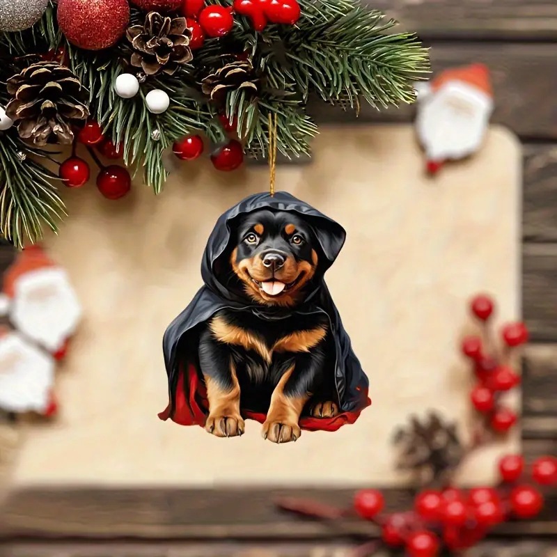 Acrílico creativo guapo perrito colgante decoración de automóviles colgante plano colgante equipaje llavero accesorios bolsos image 2