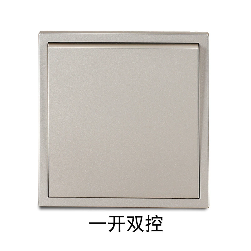 Concealed champagne gold two-three 5-hole wall switch socket 86 USB type USB with double children's lock one-open five-hole socket customized