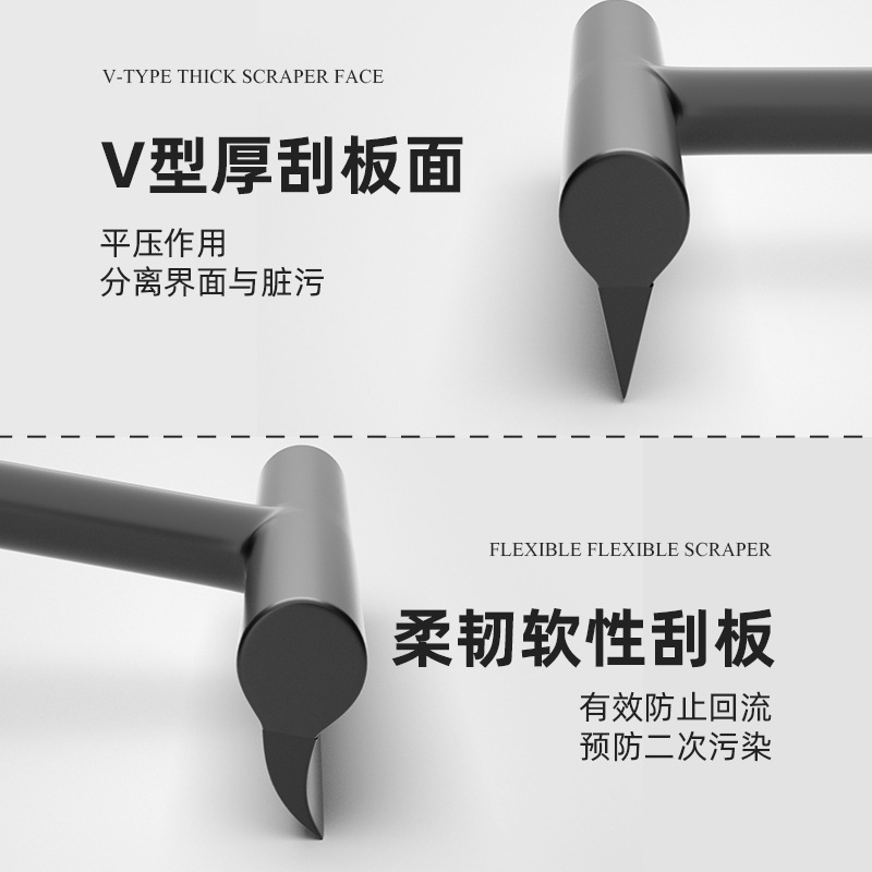 Venta al por mayor raspador de vidrio para el hogar limpiador de ventanas de pegamento flexible limpiador de ventanas limpiador de vidrio de limpieza de un solo lado cepillo de ventana