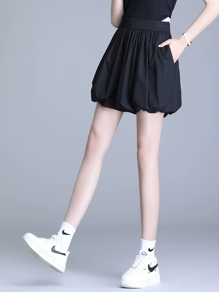 Summer short trousers, shorts for leisure, high waist, elastic waist, oversize