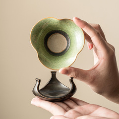 窯変復古茶漏茶フィルタ一体家庭用高級陶磁器フィルタ茶器中国式工夫茶器部品フィルタ
