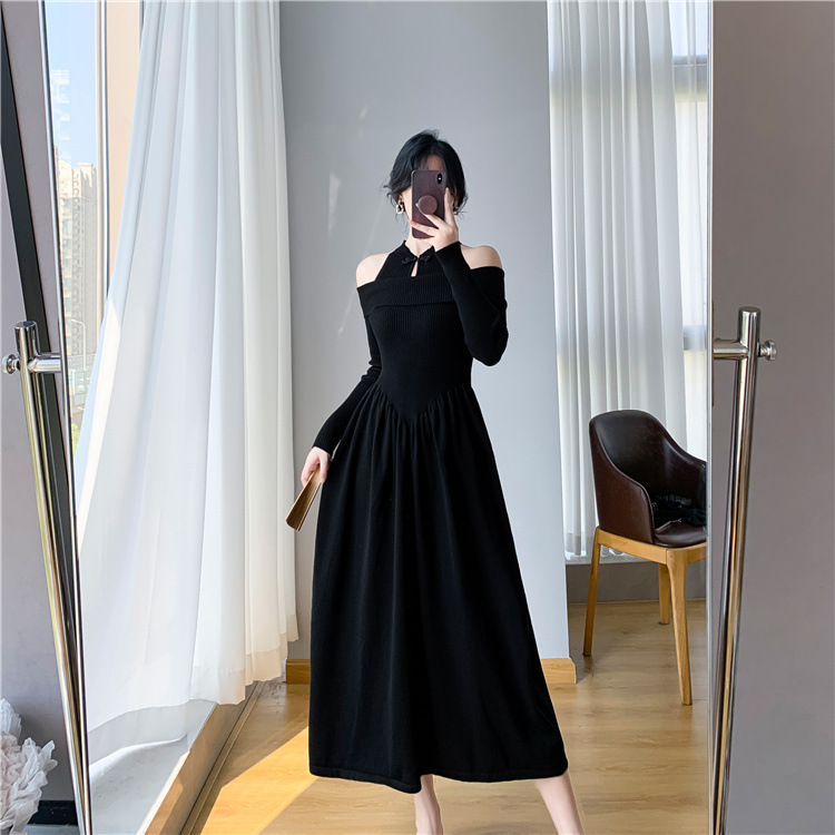 Collection automne/hiver 2024 : Cheongsam deux pièces de style chinois revisité, à porter avec un manteau et une robe en maille._voghion.com