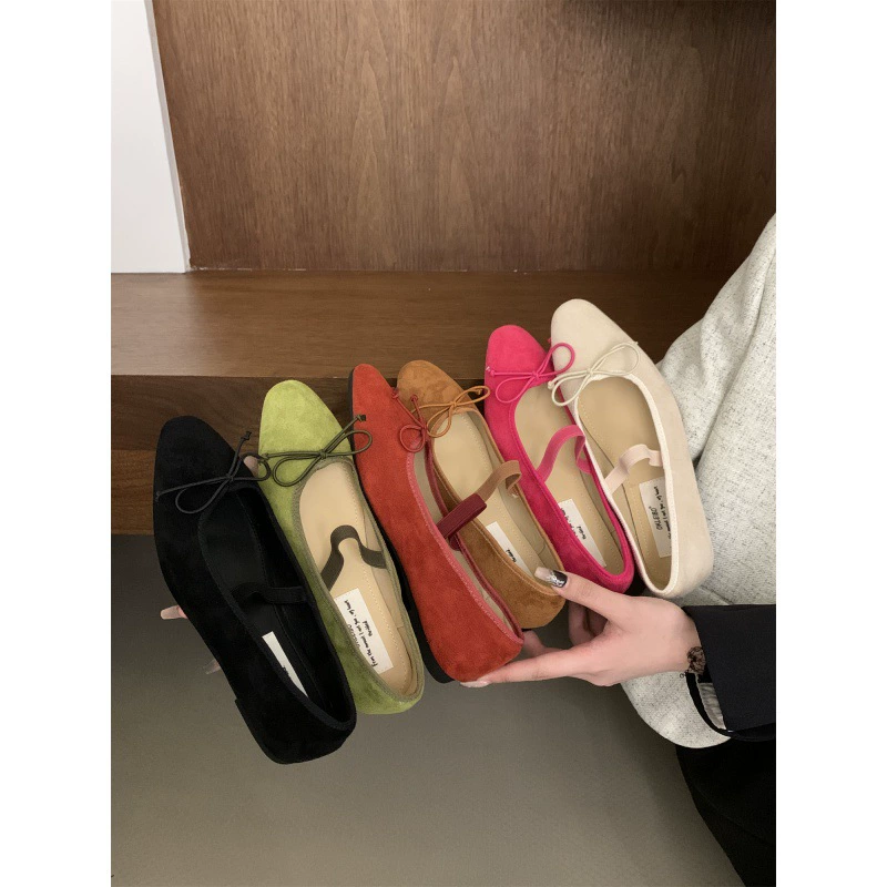 2024 Весна и Осень Комфорт Новый Ретро Маленькие Красные Туфли Мэри Джейн Лук Лук Один Туфли Мягкая Нижняя Женская Туфли