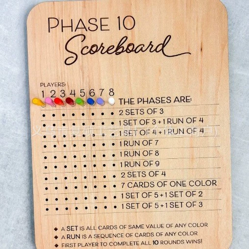 Трансграничный новый продукт Фаза 10, табло, 10-е сценическое табло, деревянные поделки