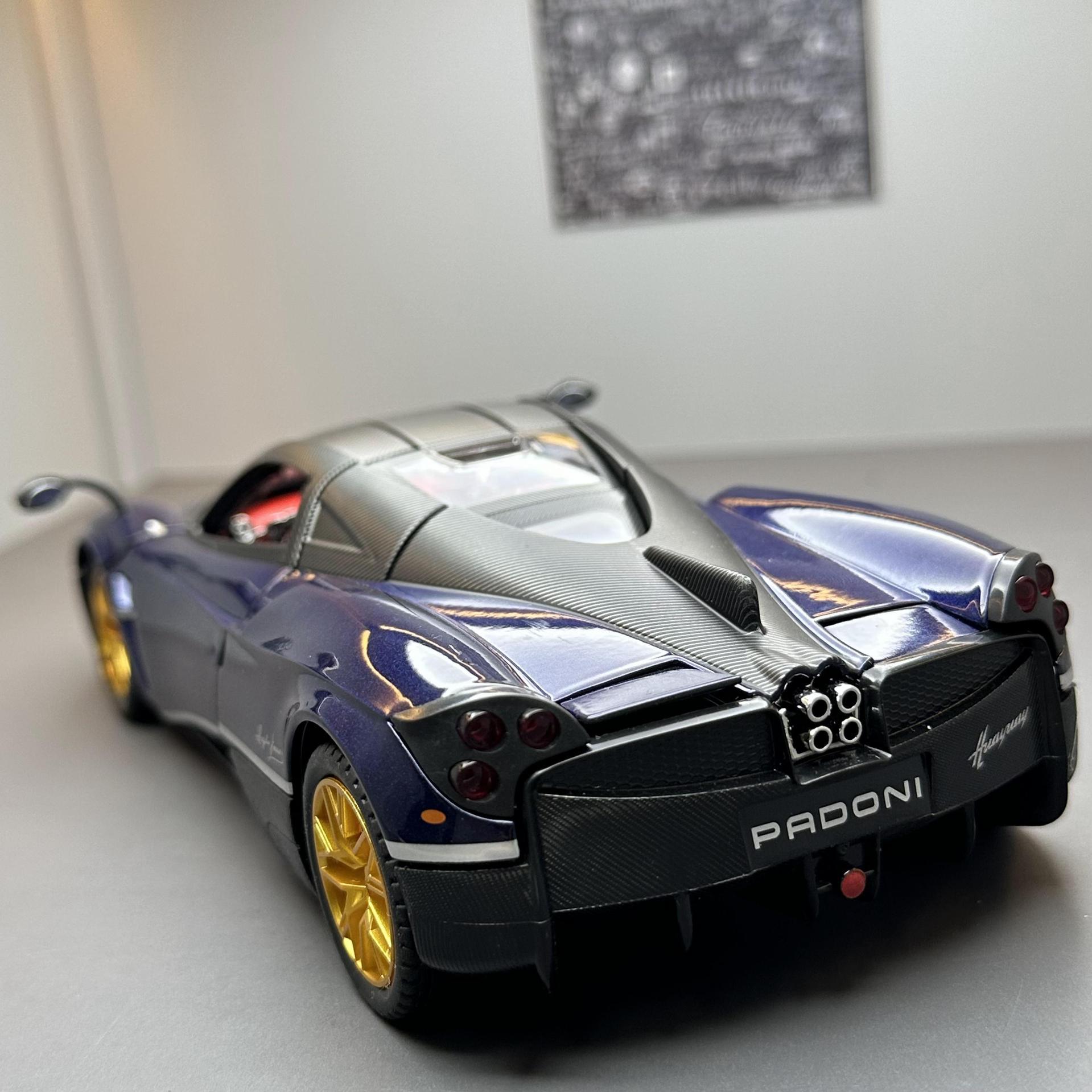 Modelo de coche de aleación de coche 1:24 Pa Garney dragón chino coche deportivo tire hacia atrás con sonido y luz coche de juguete modelo de música adornos